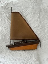 VINTAGE WOODEN TABLE LAMP IN THE FORM OF A SAILING YACHT  SPARES REPAIRS