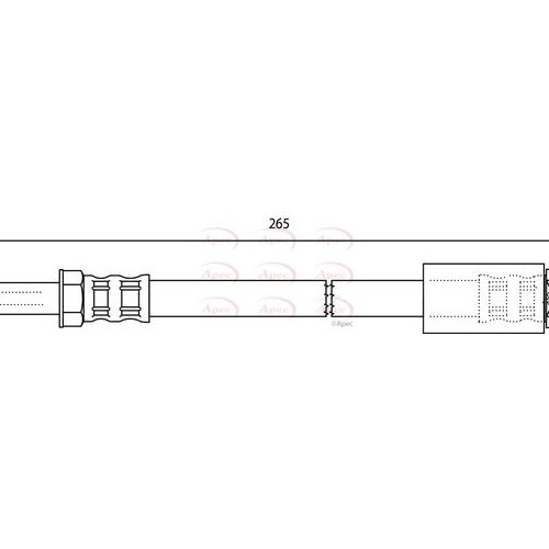 Apec brake hose - hose, hos3566