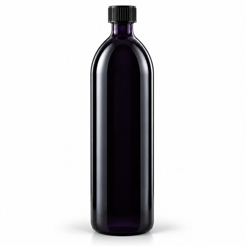 Violet glass bottle - glass, 1
