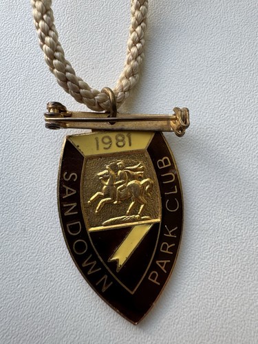 Sandown park club - sandown, enamel
