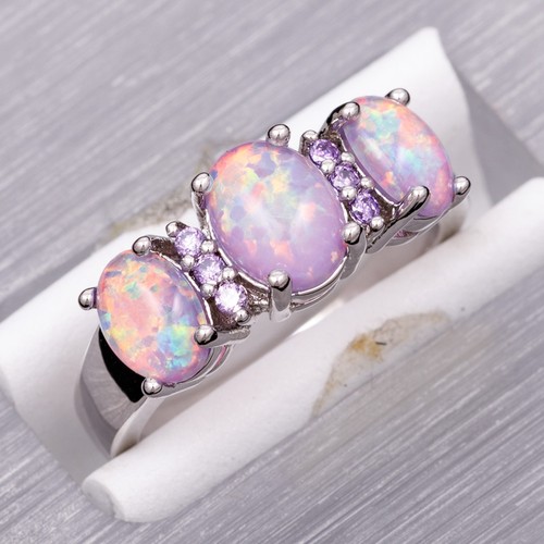 Lavender purple fire opal - purple,