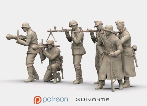 54mm unpainted bundle - , german