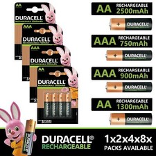 GENUINE DURACELL ULTRA RECHARGEABLE BATTERIES PRE-CHARGED DURALOCK AAA AA 9V C D