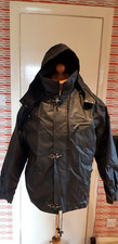 New Whispering Smith Black Hooded PVC Jacket / Coat