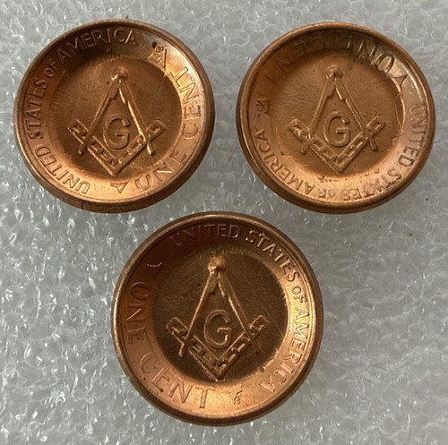 Masonic counter stamped - counter,