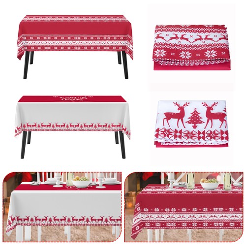Tablecloth red white - red, table