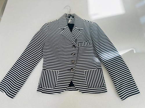 Topshop white and navy striped
