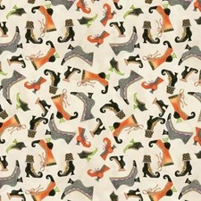Fat Quarter Riley Blake Ghoul Friends Halloween Witch Shoes 100% Cotton Fabric