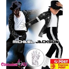 Kids Michael Jackson Costume Superstar Pop Star 1980s Dancer Boys Child 80s