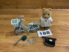 Sylvanian families calico critters beautiful junior doctor and bike  ex cond ❤️
