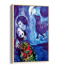 CHAGALL THE COLOUR OF LOVE -FLOAT EFFECT CANVAS WALL ART PIC PRINT-