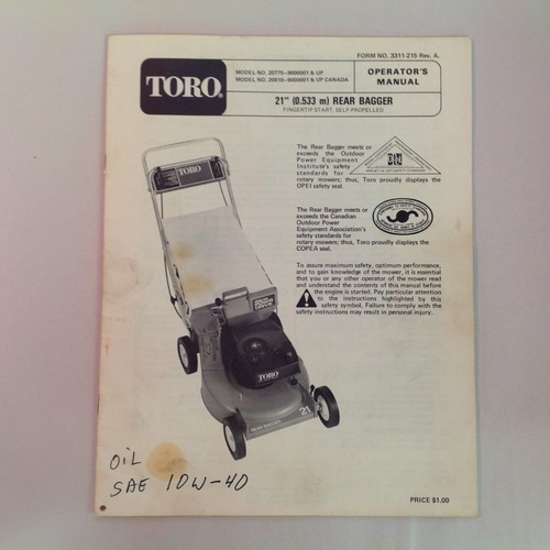 Vintage toro rear bagger - vintage,
