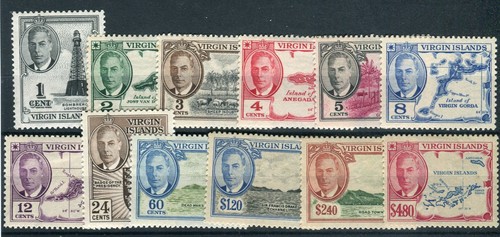 Virgin islands kgvi 1952 set - islands,