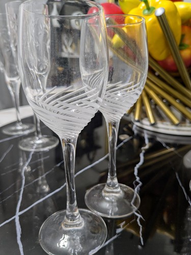 Pair elegant etched spiral - elegant,