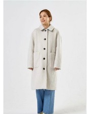 Yori Stand Collar Shaggy Coat