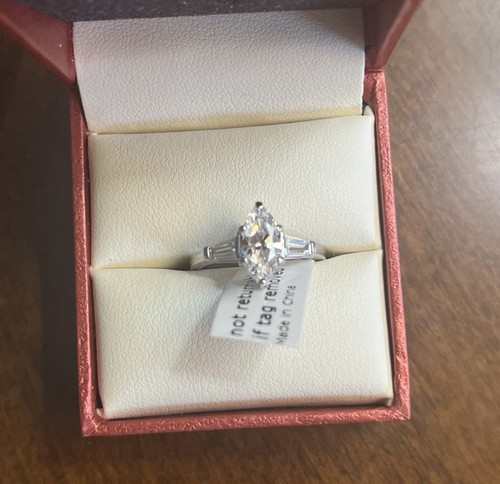 Sterling silver marquise - silver,