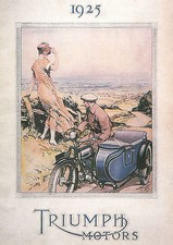 1925 Triumph motorcycle poster