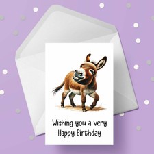 Donkey Birthday Card 02