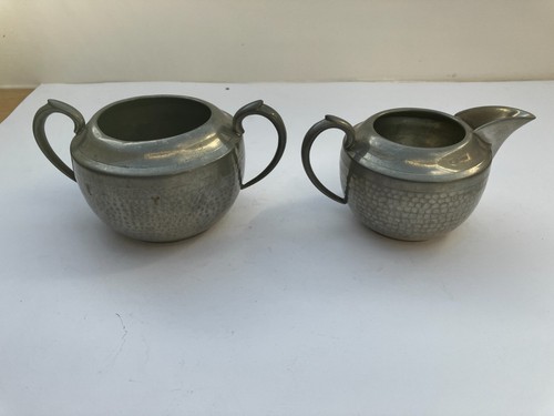 Old english pewter sugar bowl - pewter,