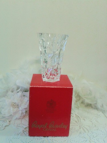 Vintage crystal glass bud - vintage,