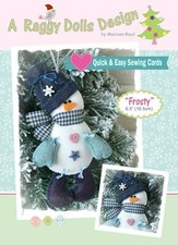 FROSTY SNOWMAN - Sewing Craft A5 Creative Card PATTERN - Christmas Decoration