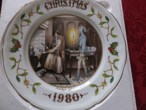 Aynsley 1980 christmas plate - aynsley,