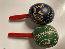 PAIR OF MARACAS  COCONUT SHELL