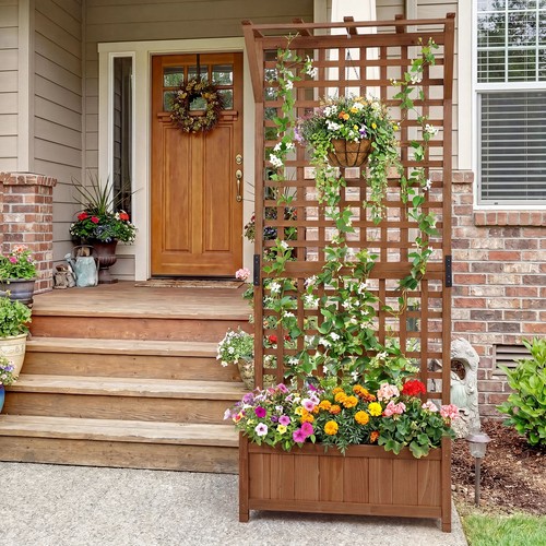 Outdoor wooden planter - wooden,