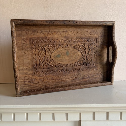 Vintage wooden serving tray - serving,
