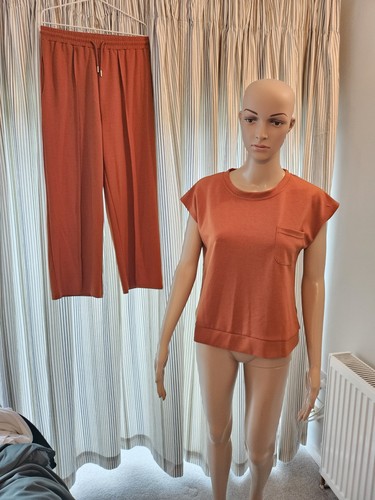 Orange two piece - two-piece, lounge