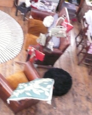 Antique 30s/40S  Brown  Leather  2 seat Sofa & 2 Armchairs Set