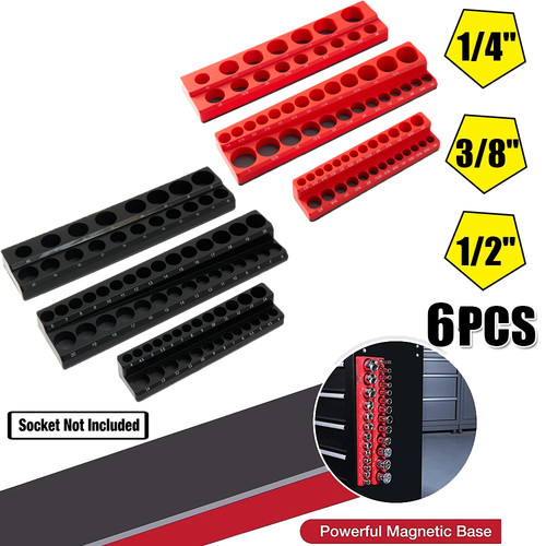 6pc socket organizer storage - socket,