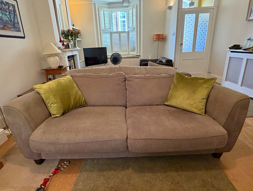 Heals taupe fabric sofa - heals,