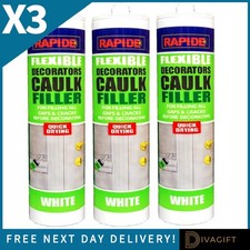 3 x WHITE FLEXIBLE DECORATORS