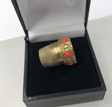 Solid Silver Thimble Gilded