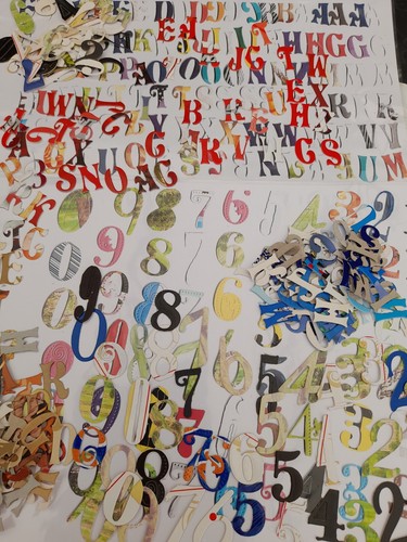 Diecut letters numbers - diecut, 500+