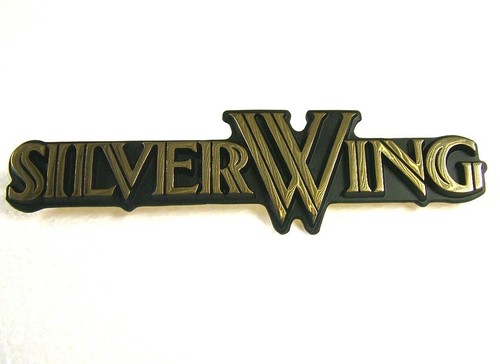 Silver wing side cover badge - silver,