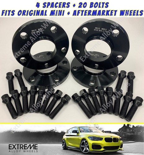 Black wheel spacers 12mm - wheel, 15mm