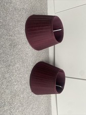 Pair Of Small Bedside Fabric Lamp Shades Great Conditions