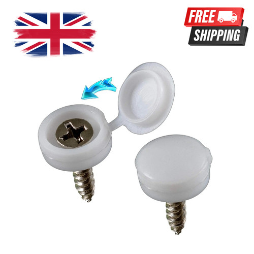 White plastic fold over hinged - white,