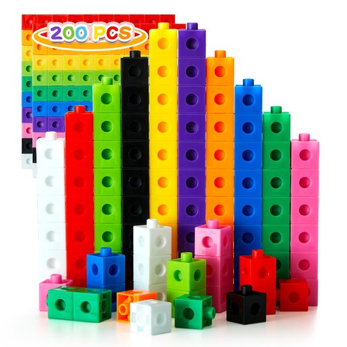 Set 200 kids linking cubes - kids,