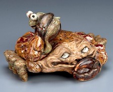 Burslem pottery grotesque crab - pottery,