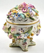 COALPORT COALBROOKDALE LIDDED POT 10cm HIGH DAMAGED