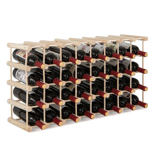 Costway wooden wine rack - wooden,