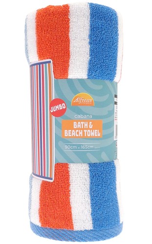 Cotton striped beach towel - striped,