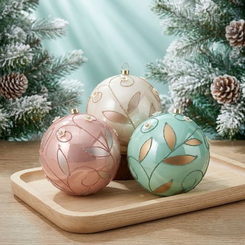 Festive ornament balls 4pcs - festive,