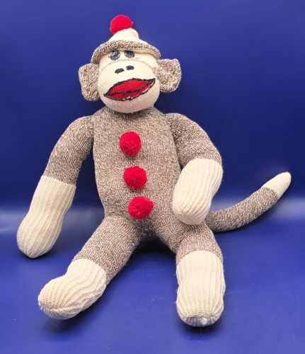 Sock monkey plush - monkey, by