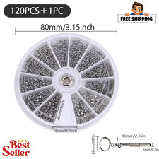 120Pcs Small Screws & Nuts Kit