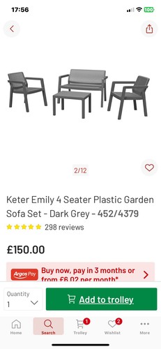 Keter emily seater - 4, plastic