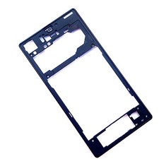 Sony Xperia Z1 rear plastic edge bezel back cover inset Black C6903 Genuine